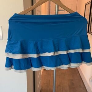 Lilly Pulitzer Blue and Cream Mini Skirt